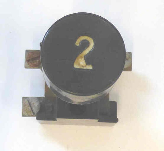 BUTTON, ASSEMBLY, BLACK. MARKED # 2, 1 X 3/4 ARMOR # B761004A