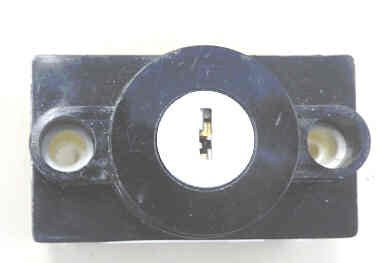 SWITCH, KEYED, 2 POSITION, MOMENTARY KEY # G1601 BLACK BEZEL, HORIZONTAL, BLAMK