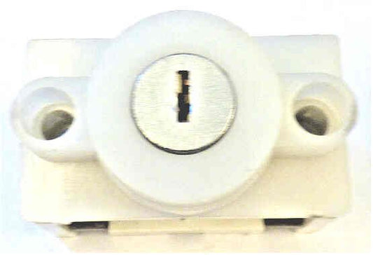 SWITCH, KEYED, 2 POS., MOM. KEY #G1613P WHITE BEZEL, HORIZ, BLANK  KS1-344H