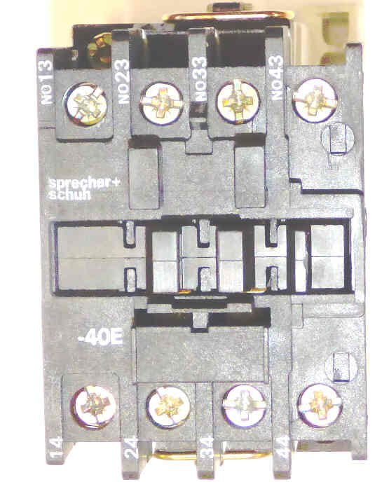 CONTACTOR, MINI, 4NO CONTACTS, 110 VdC COIL SPRECHER & SCHUH CS3-40-110