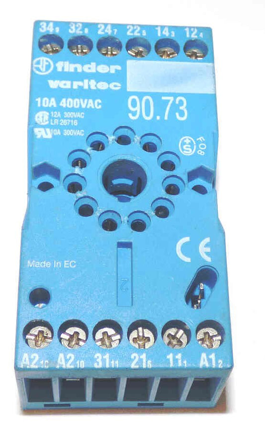 BASE, RELAY, OCTAL 11 PIN, FINDER # 90.73  10 AMP 400 VAC