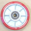 WHEEL, ROLLER GUIDE, OEM REPLACEMENT, 6 ELSCO, RED POLY HEAVY DUTY