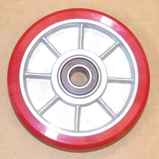 WHEEL, ROLLER GUIDE, OEM REPLACEMENT, 6 ELSCO, RED POLY HEAVY DUTY