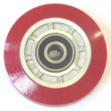 WHEEL, ROLLER GUIDE, RED POLY, HEAVY DUTY 3.25, .472 BORE, ELSCO