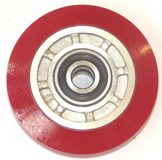 WHEEL, ROLLER GUIDE, RED POLY, HEAVY DUTY 3.25, .472 BORE, ELSCO