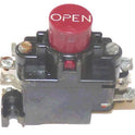 BUTTON, ASSEMBLY, RED, MARKED OPEN CURTIS # T1428 2