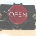 BUTTON, ASSEMBLY, RED, MARKED OPEN CURTIS # T1428 2