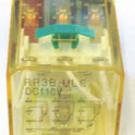 IDEC 3PDT RELAY, KUP BASE, 110 VDC, NEON + TEST IDEC # RR3B-ULC-110DC
