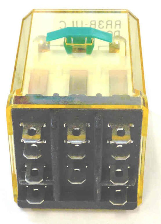 IDEC 2PDT RELAY, KUP BASE, 110 VDC, NEON + TEST IDEC # RR2BA-ULC DC11O0V