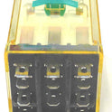 IDEC 3PDT RELAY, KUP BASE, 110 VDC, NEON + TEST IDEC # RR3B-ULC-110DC