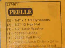 KIT, CHAIN, UNLOCKING, MANUAL DOORS PEELLE # 238000