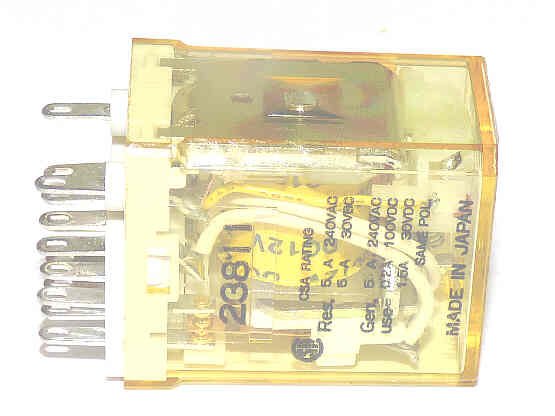 RELAY, 4PDT ICE CUBE, 12 VDC, NEON  IDEC # RY4S-U-12DC