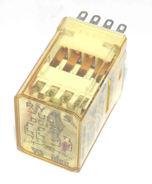 RELAY, 4PDT ICE CUBE, 12 VDC, NEON  IDEC # RY4S-U-12DC