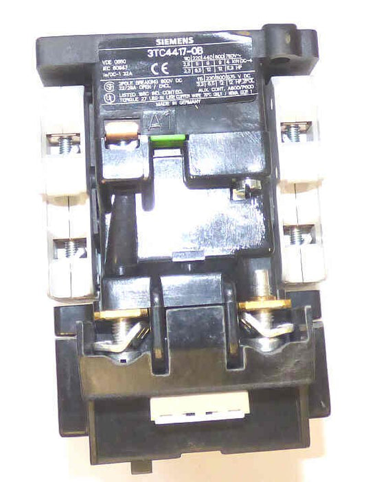CONTACTOR, POWER, SIZE 2, 2 POLE, 32 AMP, 120 VAC SIEMENS # 3TC44 17-OBK2
