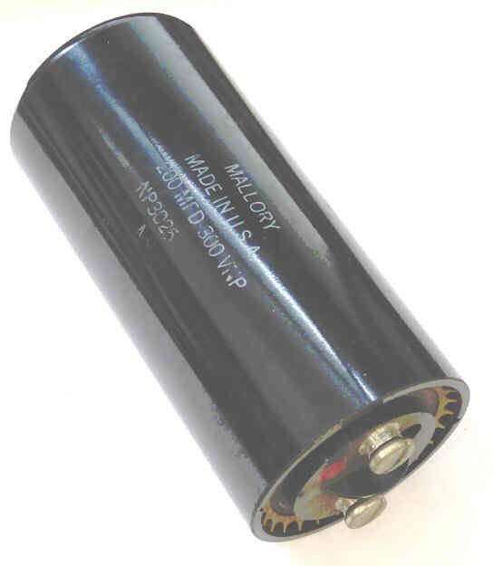 CAPACITOR, CG TYPE, 100 MFD @ 300VDC, NON-POLARIZED TYPICAL MARKING NP3014A