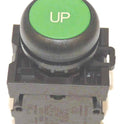 PUSHBUTTON, GREEN, MARKED UP, 2 N.O. / 1 N.C. CONTACT EATON CUTLER HAMMER