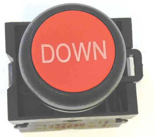 PUSHBUTTON, RED, MARKED DOWN, 2 N.O. / 1 N.C. CONTACT EATON CUTLER HAMMER