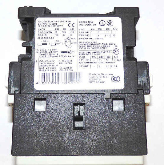 CONTACTOR, 3 POLE, 110-120 VAC,SIZE SO, SIEMENS # 3RT1024-1AK60