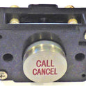 BUTTON, MONITOR, NON-ILLUMINATED, SS MARKED CALL CANCEL IN RED