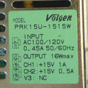 POWER SUPPLY, 100-120V INPUT, 15V @ 1 A OUTPUT VOLGEN # PRK 15U-1515W