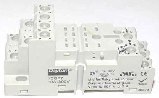 BASE, SOCKET, RELAY, 4PDT, ICE CUBE DAYTON # 1EGP7