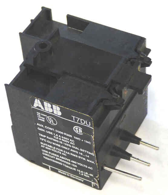 RELAY, OVERLOAD, 1.6-2.4 AMP ABB # T7DU-1.6-2.4