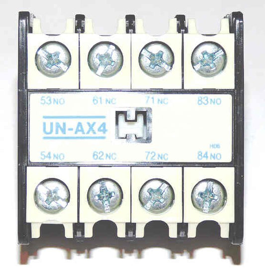CONTACT, ASSEMBLY, AUXILIARY, 3 N.O./1 N.C CONTACTS MITSUBISHI # UN-AX4