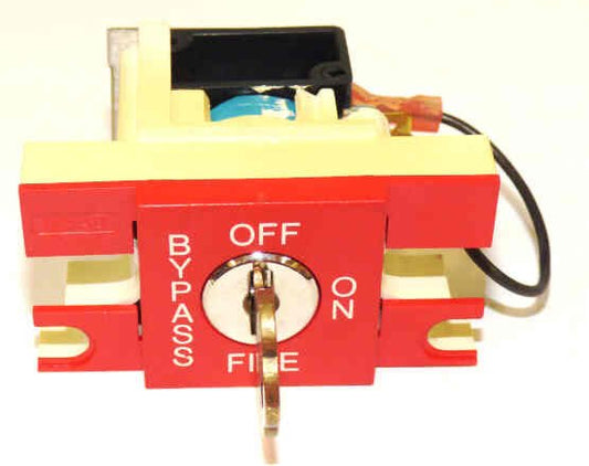 SWITCH. KEYED, FIRE SERVICE, CAR, SQ. BEZEL V7 FIXTURES, DOVER # 9746031