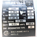 MOTOR, GATE, 3 PHASE, 220 VAC, 900/300 RPM PEELLE # 25482