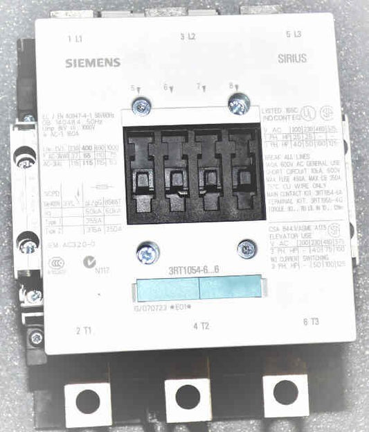 CONTACTOR, 3 POLE, 110-120 VAC, 360 AMPS  SIEMENS # 3RT1024-6AF36