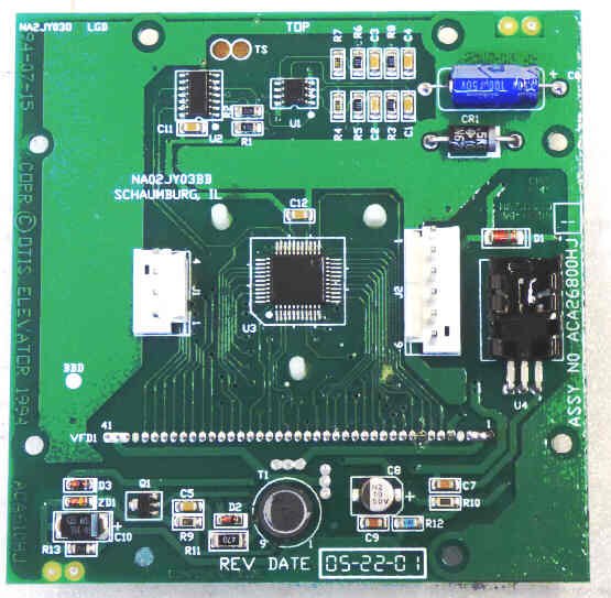 BOARD, CIRCUIT , 2 CHARACTER DISPLAY  OTIS # ACA26800HJ1