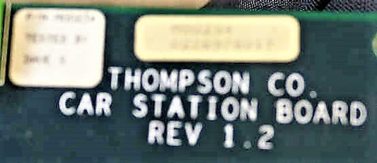 BOARD, CIRCUIT, CAR STATION BOARD, REV 1.2 O.THOMPSON #M002341
