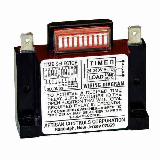 TIMER, ADJUSTABLE, 1-1024 SECONDS,24-240 AC/DC ARTISAN # 438USA