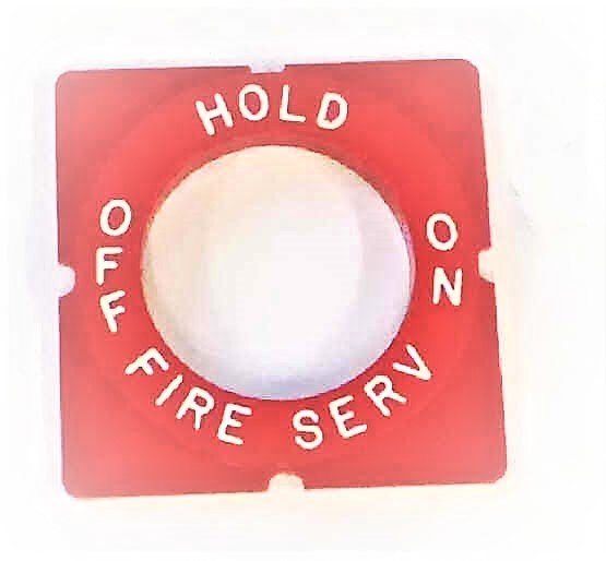 HALO, KEYED SWITCH, RED, MARKED OFF-HOLD-ON-FIRE SERVICE ADAMS # A449R186