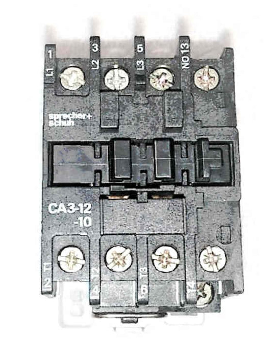 CONTACTOR, 3 POLE, 1 N.O. AUX., 24 VDC COIL SPRECHER & SCHUH # CA3-12-10