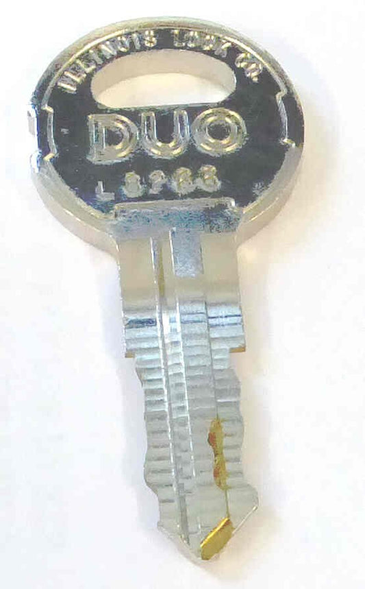 KEY, ILLINOIS LOCK, DUO, USED WITH ARMOR KEYED SWITCHES DUO # L8266