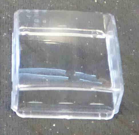 CAP, BUTTON, DESIGNER. SQUARE, CLEAR  ADAMS # AS472-03