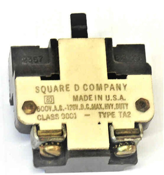 SWITCH, BUTTON, , N.O. CONTACTS 600 VOLT MAX  SQUARE D 9001 TA2