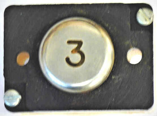 BUTTON, MONITOR, ILLUMINATED, SS, MARKED # 3 ROUNDED