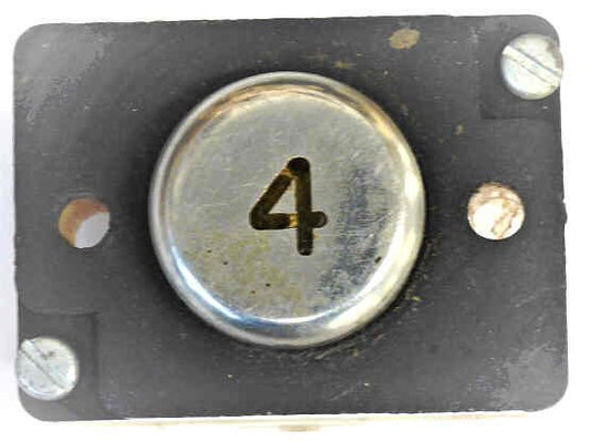 BUTTON, MONITOR, ILLUMINATED, SS, MARKED # 4 ROUNDED