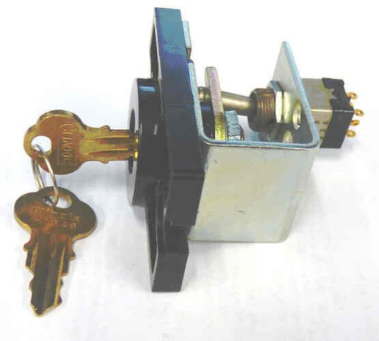 SWITCH. KEYED, ON-OFF, BLANK, BLACK KEY OUT @ 12 DOVER