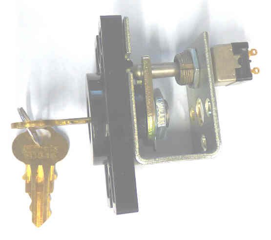 SWITCH. KEYED, ON-OFF, BLANK, BLACK KEY OUT @ 12 DOVER