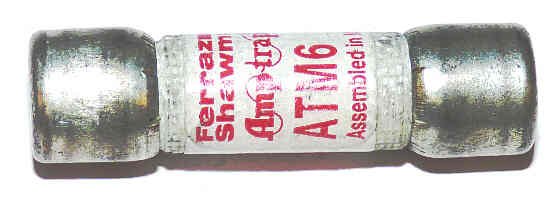FUSE, FAST ACTING, 6 AMP, 600V, CLASS CC BUSSMAN # ATM-6