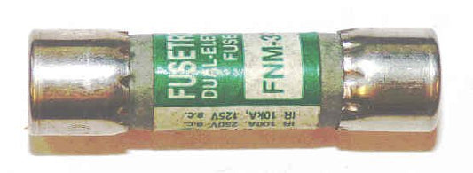 FUSE, TIME DELAY, 3 2/10 AMP, 250V BUSSMAN # FNM-3 2/10