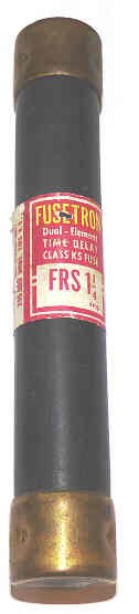 FUSE, DUAL ELEMENT, TIME DELAY, 1 1/4 A; 600 VAC BUSSMANN FRS-1 1/4