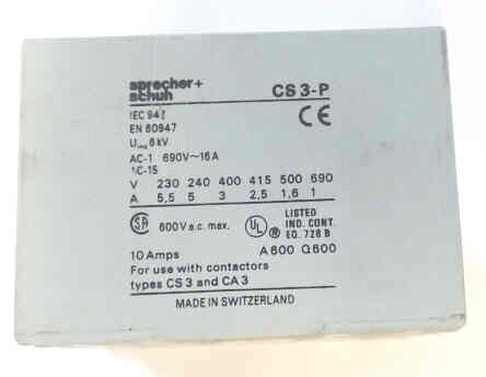 CONTACT, AUXILLARY, 4 N.C.CONTACTS SPRECHER & SCHUH, OTIS # 613BX12