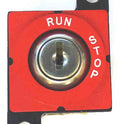 SWITCH, KEYED, RED HALO MARKED RUN-STOP IN WHITE ADAMS # AS468K26