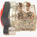 SWITCH, KEYED, RED HALO MARKED RUN-STOP IN WHITE ADAMS # AS468K26