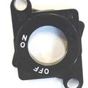 HALO, KEYED SWITCH, BLACK, MARKED OFF-ON IN WHITE ADAMS # AS480B318