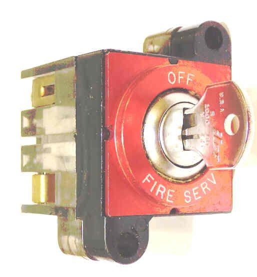 SWITCH, KEYED, FIRE SERVICE PHASE 1 WITH 2 WD01 KEYS ADAMS # AS468K14